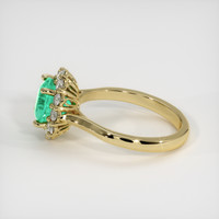 1.33 Ct. Emerald Ring, 18K Yellow Gold 4