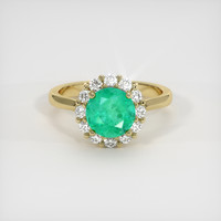 1.95 Ct. Emerald Ring, 18K Yellow Gold 1