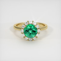 1.78 Ct. Emerald Ring, 18K Yellow Gold 1