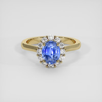 1.97 Ct. Blue Sapphire Ring, 18K Yellow Gold 1