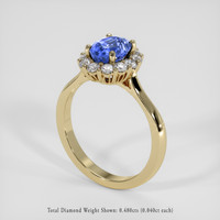 1.97 Ct. Blue Sapphire Ring, 18K Yellow Gold 2
