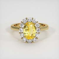 1.70 Ct. Yellow Sapphire Ring, 18K Yellow Gold 1