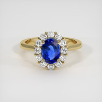 1.14 Ct. Sapphire Ring, 18K Yellow Gold 1