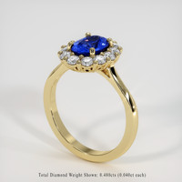 1.14 Ct. Sapphire Ring, 18K Yellow Gold 2