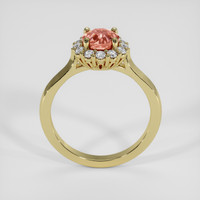 1.07 Ct. Padparadscha Sapphire Ring, 18K Yellow Gold 3