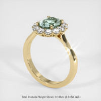 1.80 Ct. Sapphire Ring, 18K Yellow Gold 2