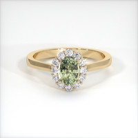 1.10 Ct. Sapphire Ring, 18K Yellow Gold 1