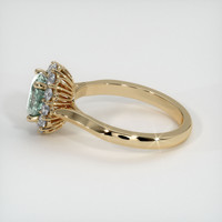 1.79 Ct. Bluish Green Sapphire Ring, 18K Yellow Gold 4