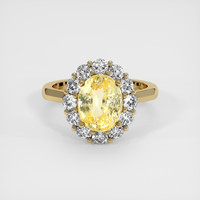 4.01 Ct. Yellow Sapphire Ring, 18K Yellow Gold 1