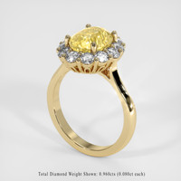 4.01 Ct. Yellow Sapphire Ring, 18K Yellow Gold 2