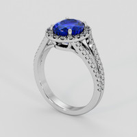 3.04 Ct. Blue Sapphire Ring, Platinum 950 2