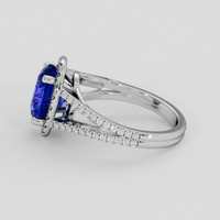 3.07 Ct. Blue Sapphire Ring, Platinum 950 4