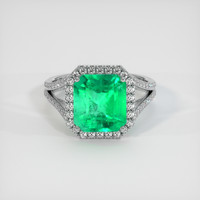 4.73 Ct. Emerald Ring, Platinum 950 1