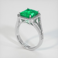 4.73 Ct. Emerald Ring, Platinum 950 2