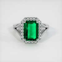 2.75 Ct. Emerald Ring, Platinum 950 1