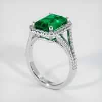 2.75 Ct. Emerald Ring, Platinum 950 2