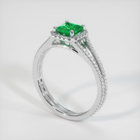 0.52 Ct. Emerald Ring, Platinum 950 2