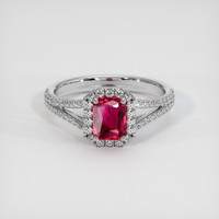 0.84 Ct. Ruby Ring, Platinum 950 1