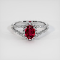 0.82 Ct. Ruby Ring, Platinum 950 1