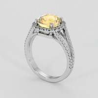 4.56 Ct. Peach Sapphire Ring, Platinum 950 2