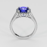 3.36 Ct. Purplish Blue Sapphire Ring, Platinum 950 3