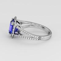 3.36 Ct. Purplish Blue Sapphire Ring, Platinum 950 4