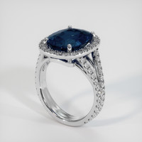 6.15 Ct. Blue Sapphire Ring, Platinum 950 2