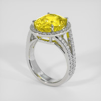 9.73 Ct. Yellow Sapphire Ring, Platinum 950 2