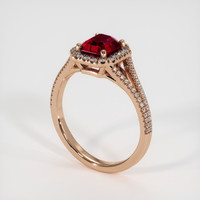 1.55 Ct. Ruby Ring, 14K Rose Gold 2
