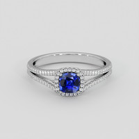 0.65 Ct. Blue Sapphire Ring, Silver 1