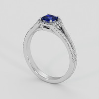 0.65 Ct. Blue Sapphire Ring, Silver 2