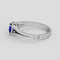0.65 Ct. Blue Sapphire Ring, Silver 4