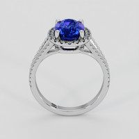 3.07 Ct. Blue Sapphire Ring, 10K White Gold 3