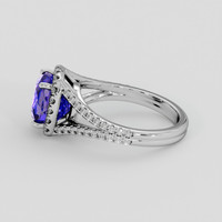 3.35 Ct. Violetish Blue Tanzanite Ring, 10K White Gold 4
