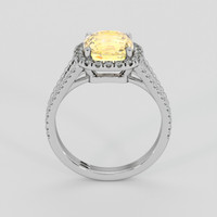 4.56 Ct. Peach Sapphire Ring, 10K White Gold 3