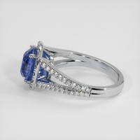 3.69 Ct. Blue Sapphire Ring, 14K White Gold 4