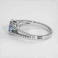 0.79 Ct. Sapphire Ring, 14K White Gold 4