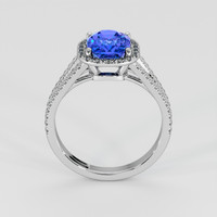 3.07 Ct. Blue Sapphire Ring, 14K White Gold 3