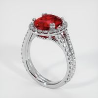 Ruby Ring 4.10 Ct. 14K White Gold Preview