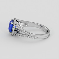 2.02 Ct. Blue Sapphire Ring, 14K White Gold 4