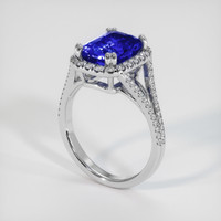 4.01 Ct. Sapphire Ring, 14K White Gold 2
