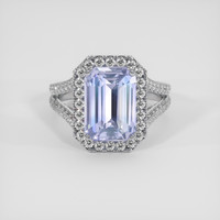 4.66 Ct. Violet Sapphire Ring, 14K White Gold 1