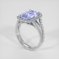 4.66 Ct. Violet Sapphire Ring, 14K White Gold 2