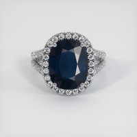 6.15 Ct. Blue Sapphire Ring, 14K White Gold 1