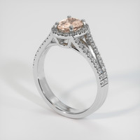 1.28 Ct. Padparadscha Sapphire Ring, 14K White Gold 2