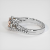 1.28 Ct. Padparadscha Sapphire Ring, 14K White Gold 4