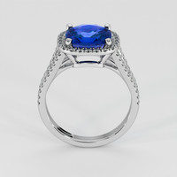 3.70 Ct. Blue Sapphire Ring, 14K White Gold 3