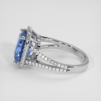 4.63 Ct. Blue Sapphire Ring, 14K White Gold 4