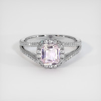 1.51 Ct. Pink Sapphire Ring, 14K White Gold 1