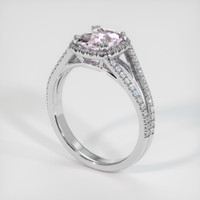 1.51 Ct. Pink Sapphire Ring, 14K White Gold 2